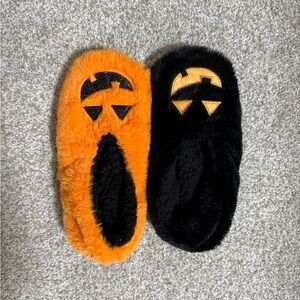 Halloween Pumpkin Slippers in Orange and Black